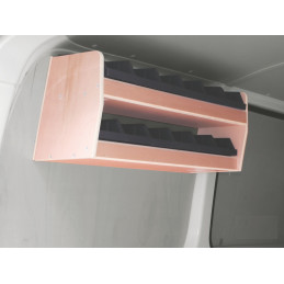 Casier bois avec bacs Haut Gauche Fiat Doblo L2 à partir de Juin 2022 (L:103 x P:23 x H:30)