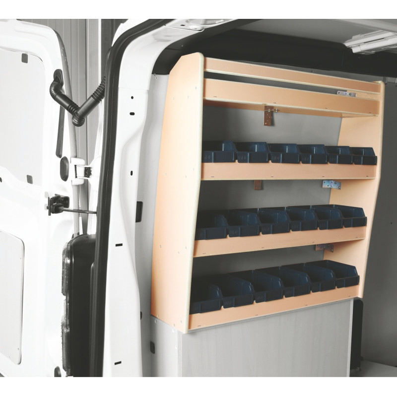 Casier bois avec bacs Ar Gauche Peugeot Expert L1 à partir de 2016 (L:66 x P:22 x H:81)
