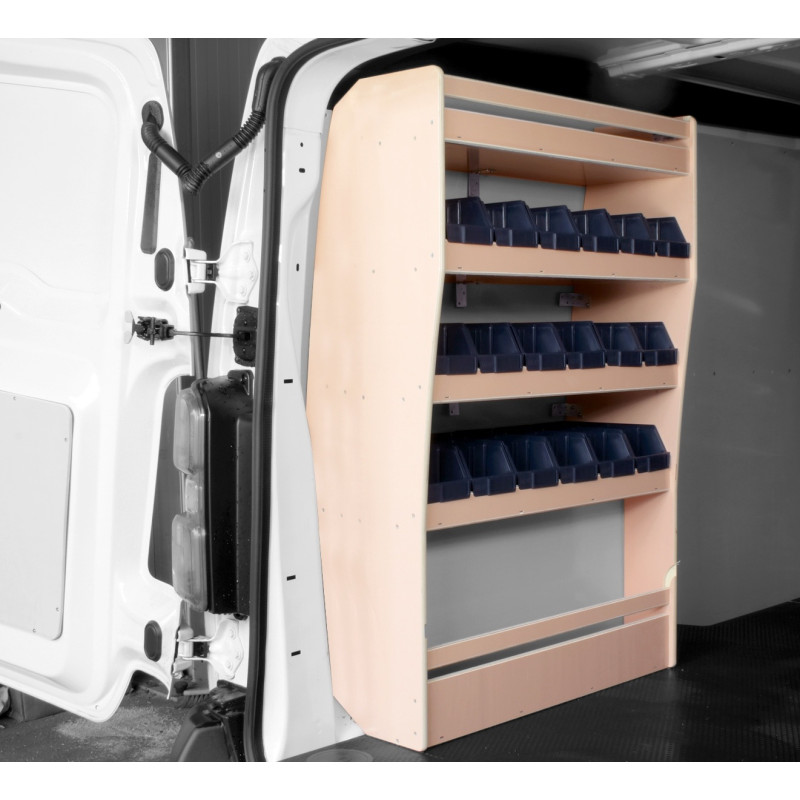 Casier bois avec bacs Ar Gauche Toyota ProAce L1 à partir de 2016 (L:66 x P:32 x H:120)