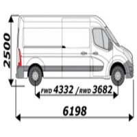 Barres de toit pour utilitaire Opel Movano L3H2