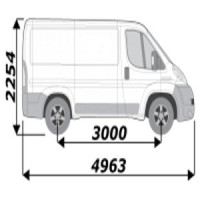 Barres de toit pour utilitaire Peugeot Boxer L1H1