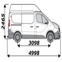 Barres de toit pour utilitaire Renault Trafic L1H2