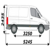 Barres de toit pour utilitaire Volkswagen Crafter L1H1