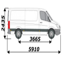 Barres de toit pour utilitaire Volkswagen Crafter L2H1