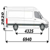 Barres de toit pour utilitaire Volkswagen Crafter L3H2