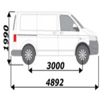 Barres de toit pour utilitaire Volkswagen Transporter T5 L1H1