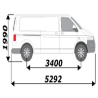 Barres de toit pour utilitaire Volkswagen Transporter T5 L2H1