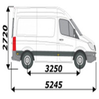 Marchepied pour Mercedes sprinter l1h2