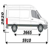 Pupitre extérieur pour Mercedes Sprinter L2H2