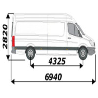 Pupitre extérieur pour Mercedes Sprinter L3H2