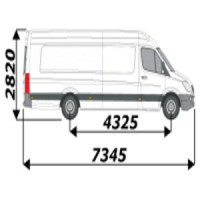 Pupitre extérieur pour Mercedes Sprinter L4H2