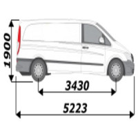 Pupitre extérieur pour Mercedes Vito L3H1