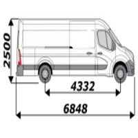 Porte-échelle utilitaire de toit pour votre véhicule Nissan NV400 L4H2