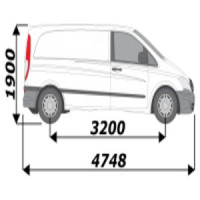 Porte-échelle utilitaire de toit pour votre véhicule Mercedes Vito L1H1
