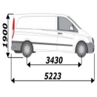 Porte-échelle utilitaire de toit pour votre véhicule Mercedes Vito L3H1