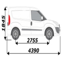 Porte-échelle utilitaire de toit pour votre véhicule Opel Combo L1H1