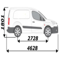 Porte-échelle utilitaire de toit pour votre véhicule Peugeot Partner L2H1