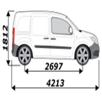 Porte-échelle utilitaire de toit pour votre véhicule Renault Kangoo II L1
