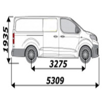 Porte-échelle utilitaire de toit pour votre véhicule Toyota Proace L3H1