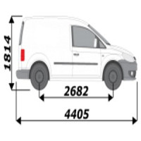 Porte-échelle utilitaire de toit pour votre véhicule Volkswagen Caddy L1