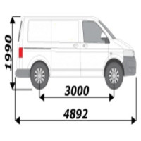 Porte-échelle utilitaire de toit pour votre véhicule Volkswagen Transporter T5 L1H1