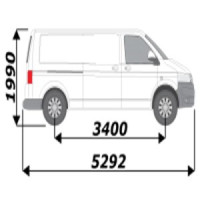 Porte-échelle utilitaire de toit pour votre véhicule Volkswagen Transporter T5 L2H1