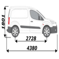 Galerie de toit pour Citroen Berlingo 2 Long de 05/2008 à 09/2018 / Acier  Epoxy Polyester