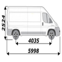 Galerie utilitaire de toit pour Fiat Ducato L3h2