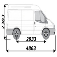 Galerie utilitaire de toit pour ford transit L1H2