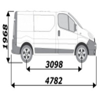 Galerie utilitaire de toit pour nissan primastar l1h1