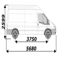 Galerie utilitaire de toit pour ford transit L3H3