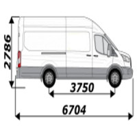 Galerie utilitaire de toit pour ford transit 2T L4H3