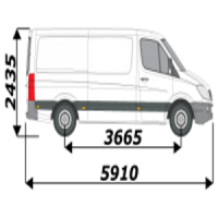 Pupitre intérieur pour Mercedes Sprinter L2H1
