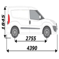 Galerie utilitaire de toit pour Fiat Doblo L1H1