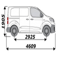 Galerie utilitaire de toit pour toyota proace L1H1